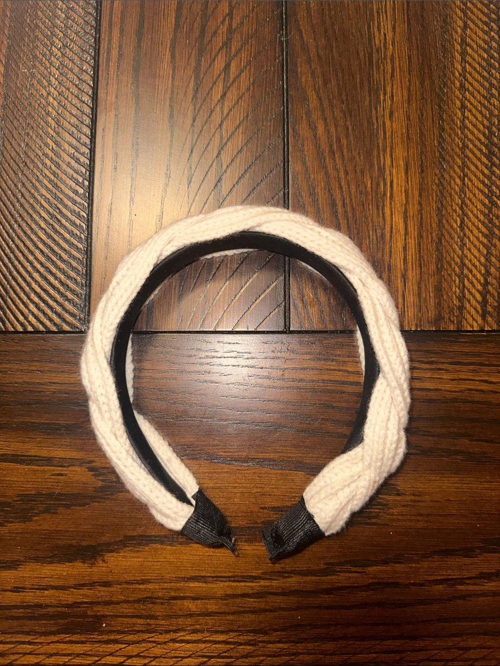 Cozy Braided Knit Headband in Crème
